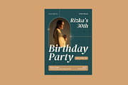 Elegant Birthday Party Invitation, a Card Template by Neermana (Thumbnail 3 of 4)
