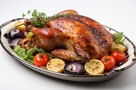 Juicy marinate grilled healthy chick, a Background Photo by Pixeness