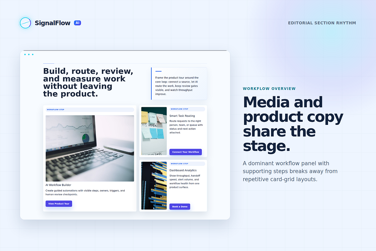 SignalFlow AI WordPress Website Kit, a WordPress Template by Fixstable Studio (Photo 3 of 14)