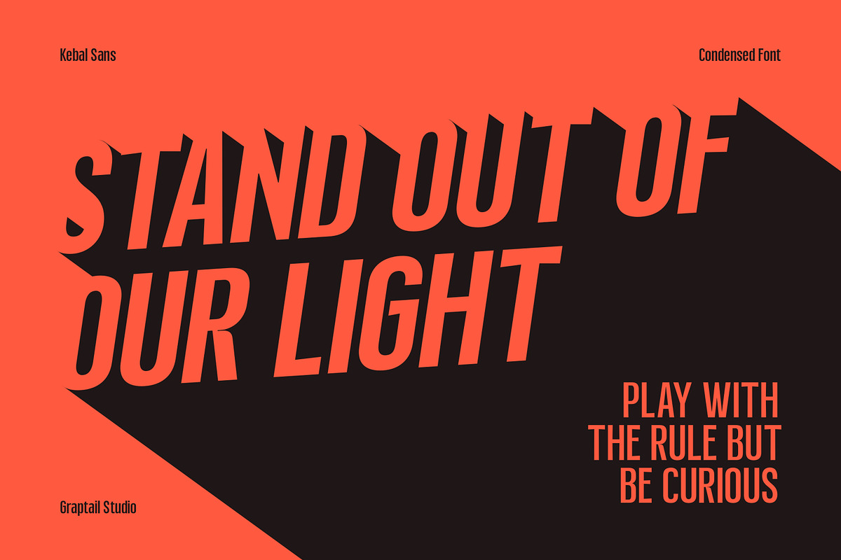 Kebal Sans - Condensed Font, a Sans Serif Font by Graptail (Photo 17 of 19)