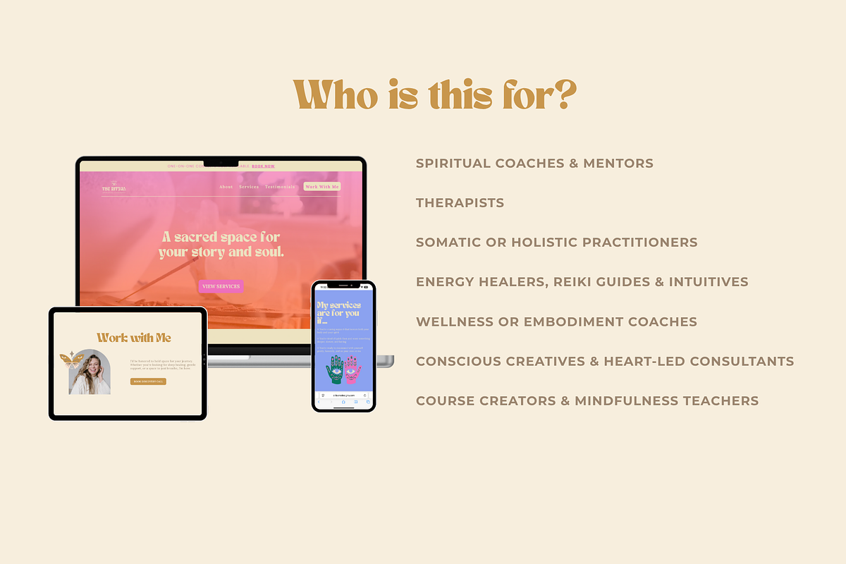 The Ritual - Spiritual Canva Website preview 4