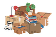 Moving boxes vector set, an Object Illustration by Torontotokio (Thumbnail 6 of 6)