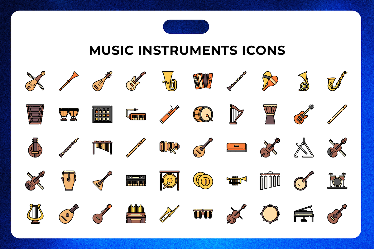 Music Instruments Icons, an Icon by Wencory