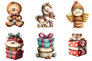 Whimsical Christmas Clipart, an Illustration by DreamArtGraphic (Thumbnail 2 of 5)