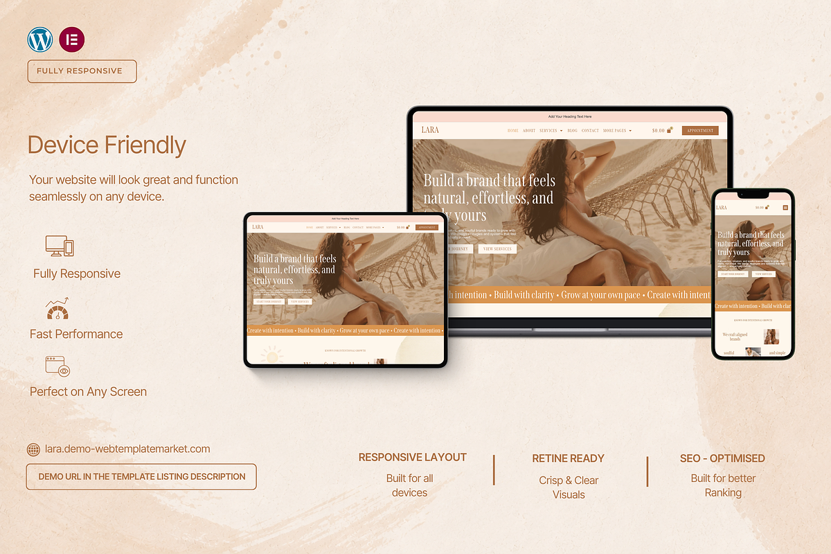 Boho Coach WordPress Template Kit, a WordPress Template by Web Template Market (Photo 4 of 9)
