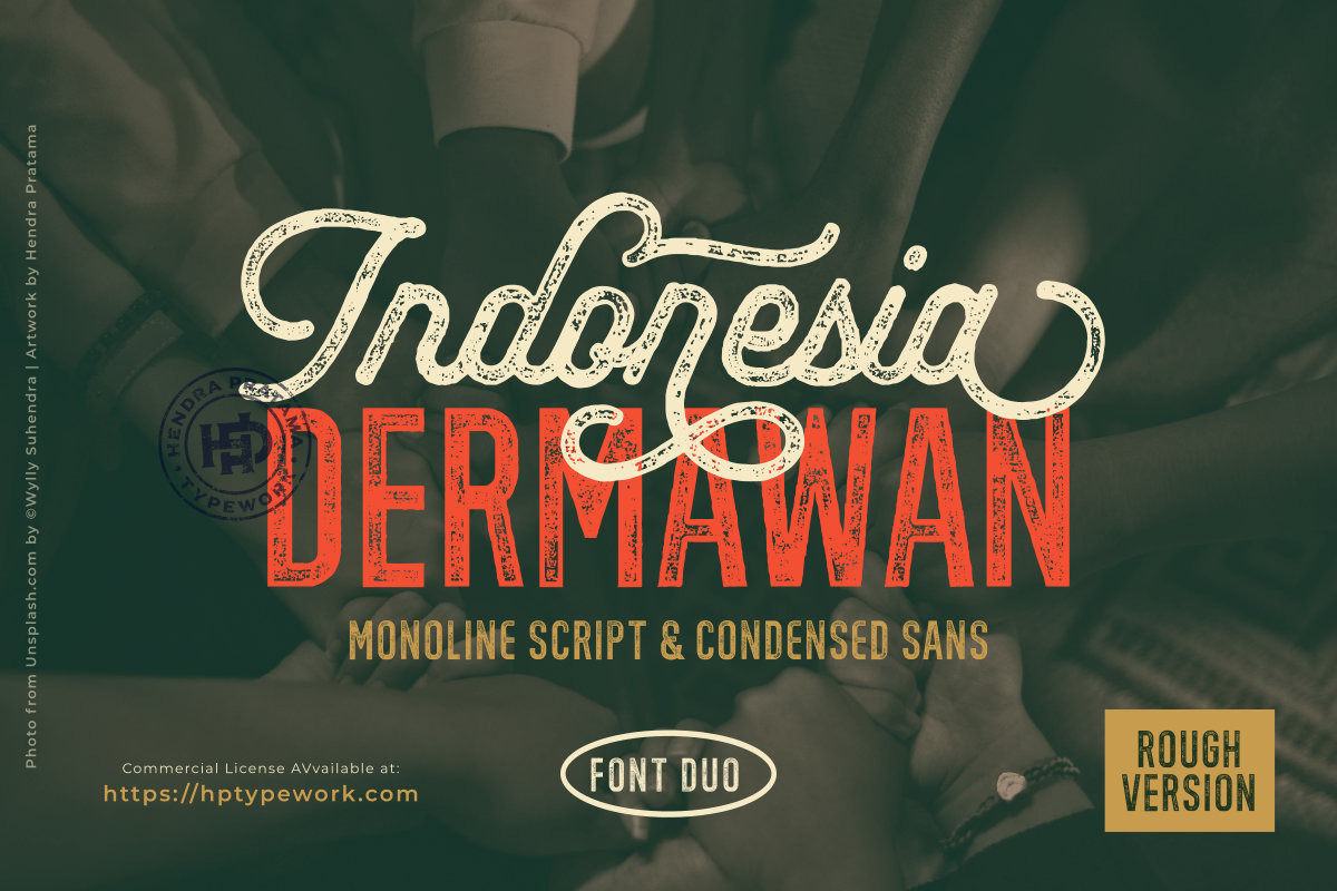 Indonesia Dermawan Font Duo - Rough, a Font by Hendra Pratama (Photo 1 of 9)