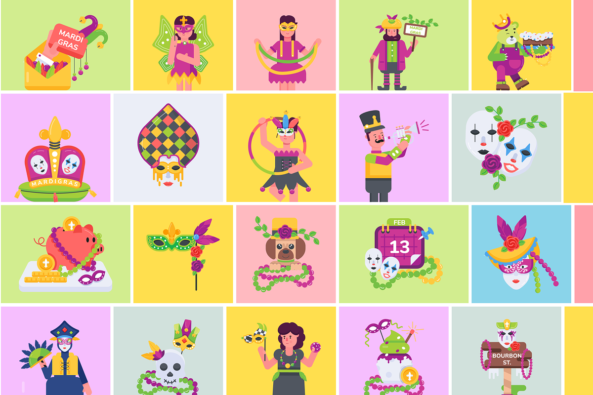 Animated Mardi Gras Icons, a Duotone Icon by Prosymbols (Photo 5 of 10)