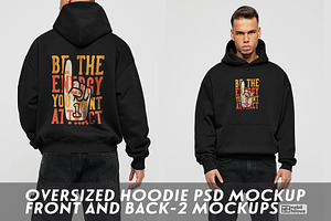 Oversize Hoodie PSD Mockup Templates