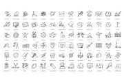 Leisure and Pastime Activities Icons, an Outline Icon by Tettygreen (Thumbnail 1 of 2)