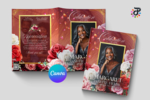 Elegant Canva Obituary Template