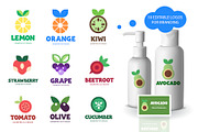 Mosaic Fruit and Veggie. Eco Food, a Food Illustration by Lettering_Logo (Thumbnail 4 of 15)