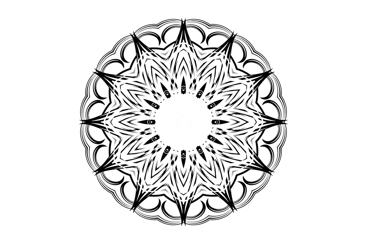 Modern Black and White Mandala Pack, a Decorative Illustration by NJ Himel (Photo 52 of 101)