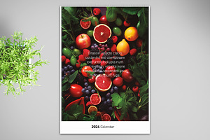 Minimalist Food 2024 Calendar