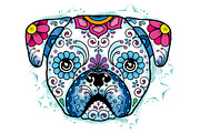 Puppy Calavera Tattoo Style Vector, an Illustration by BAD TASTE (Thumbnail 3 of 7)