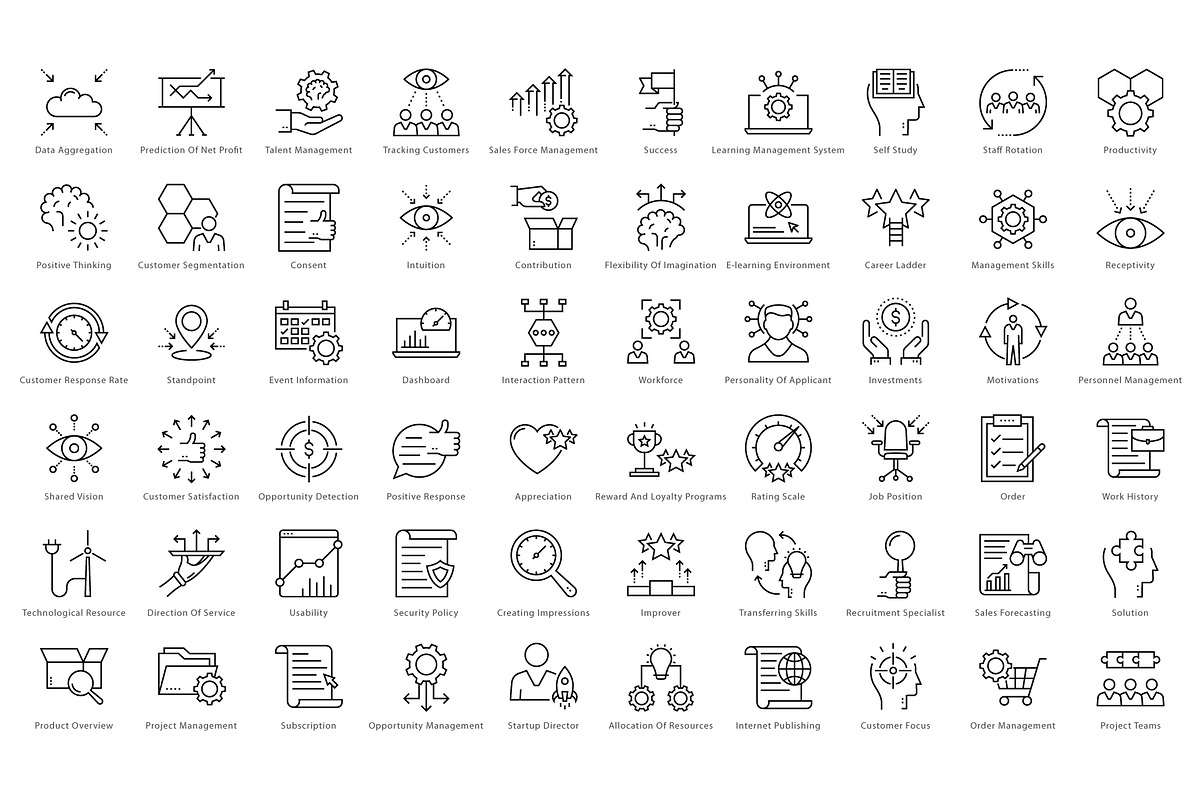 1270 Business Line Icons, an Outline Icon by Creative Stall (Photo 18 of 22)