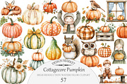 Cottagecore Pumpkin Clipart, an Illustration by Design Market (Thumbnail 1 of 5)