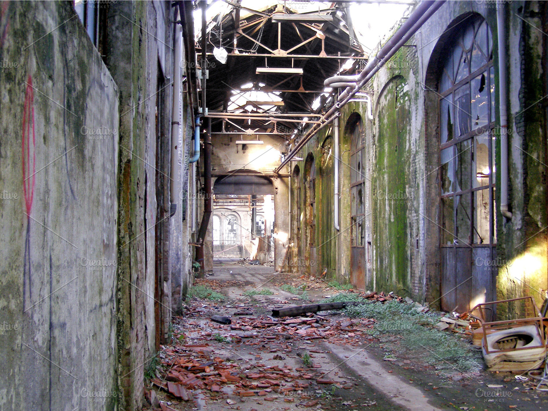 Abandoned factory stock photo containing factory and ruins