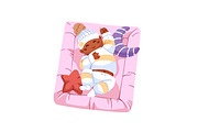 Cute babies sleeping in bed set, a Person Illustration by PaperTrident (Thumbnail 5 of 11)