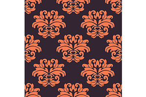 Purple and peach seamless pattern, a Pattern Graphic by Vector Tradition
