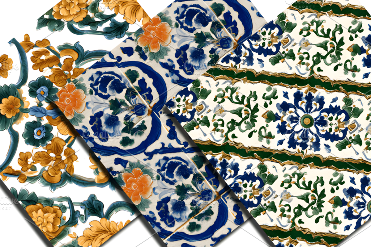 Mediterranean Tile Patterns Backgrou, a Pattern Graphic by Ink Gallery (Photo 3 of 6)