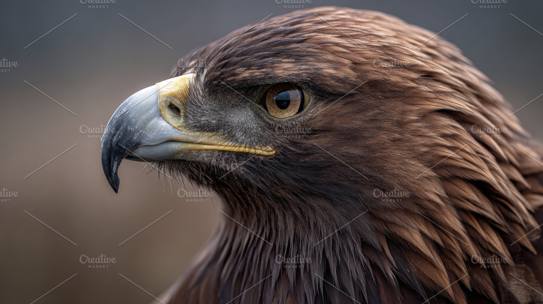 Golden eagle in close view in nature, a Photo by Beautiful things