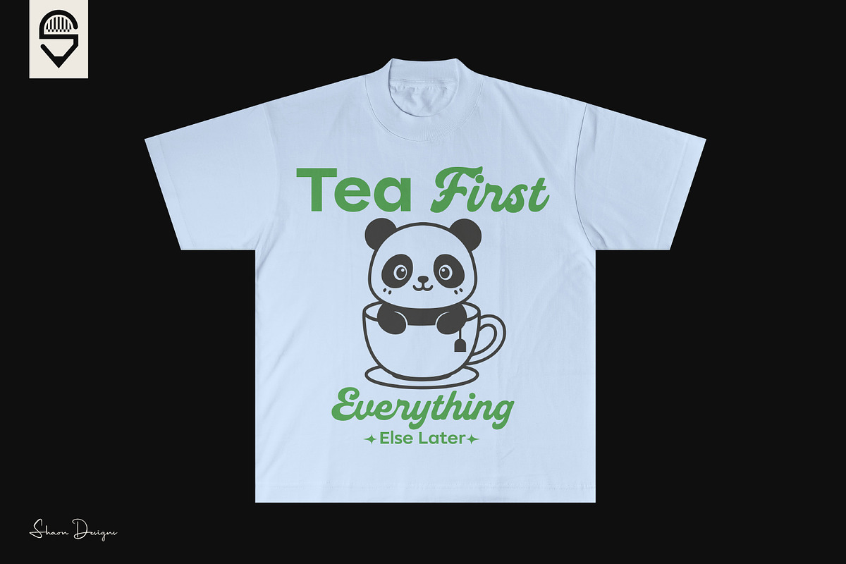 Cute Panda In A Teacup, T-shirt, an Animal Illustration by shaondesigns (Photo 3 of 4)