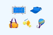 Padel Equipment, a Sport Illustration by Deemak Daksina (Thumbnail 1 of 3)