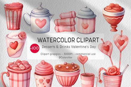 Drinks & Desserts Cute Clipart Soft
