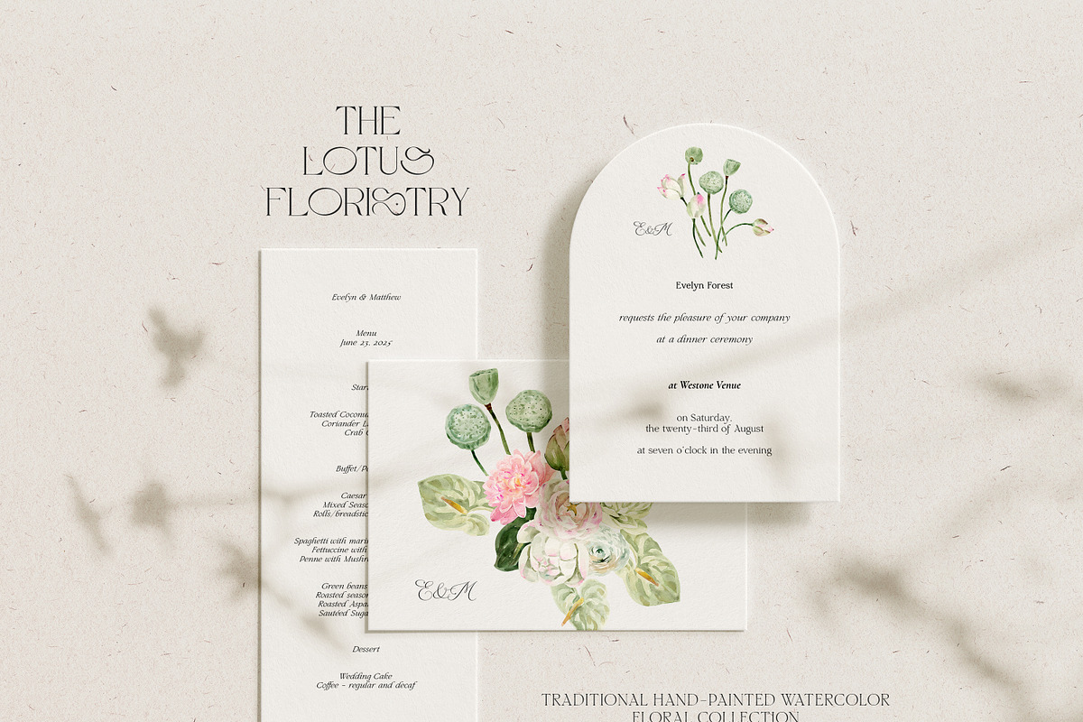 LOTUS Real Watercolor Flowers, a Decorative Illustration by Lana Elanor (Photo 2 of 10)