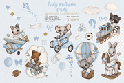 Watercolor Set Baby Milestone Cards, an Animal Illustration by ViktoriyaD (Thumbnail 3 of 5)