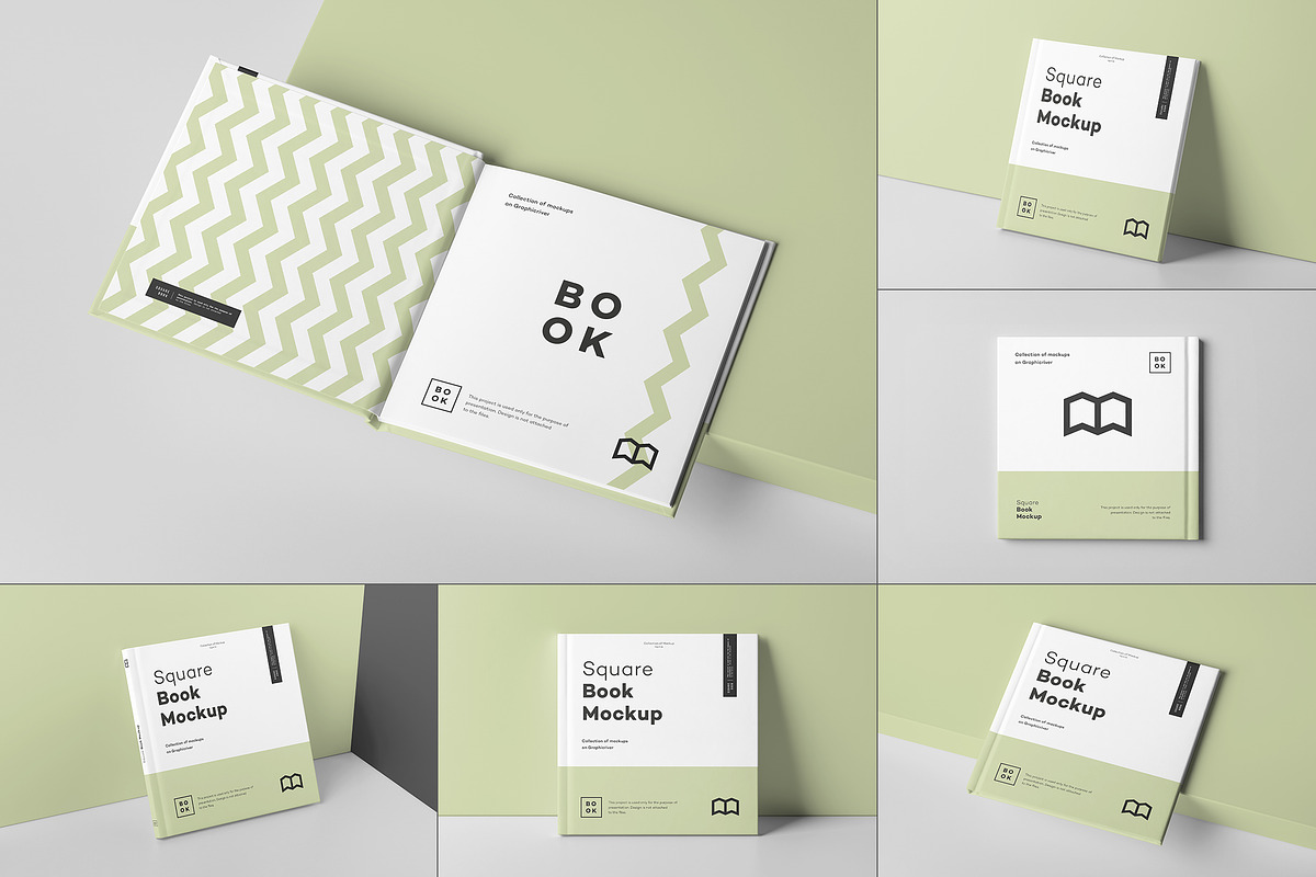 Square Book Mock up 2, a Books & Magazine Mockup by Yogurt86 (Photo 1 of 18)