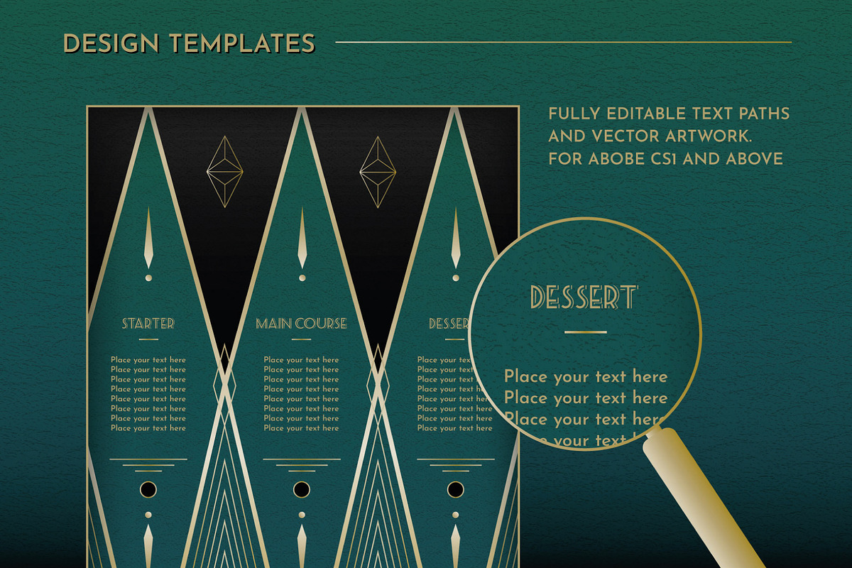 Art Deco Graphics Collection Vol 2, a Decorative Illustration by Wingsart Studio (Photo 4 of 11)