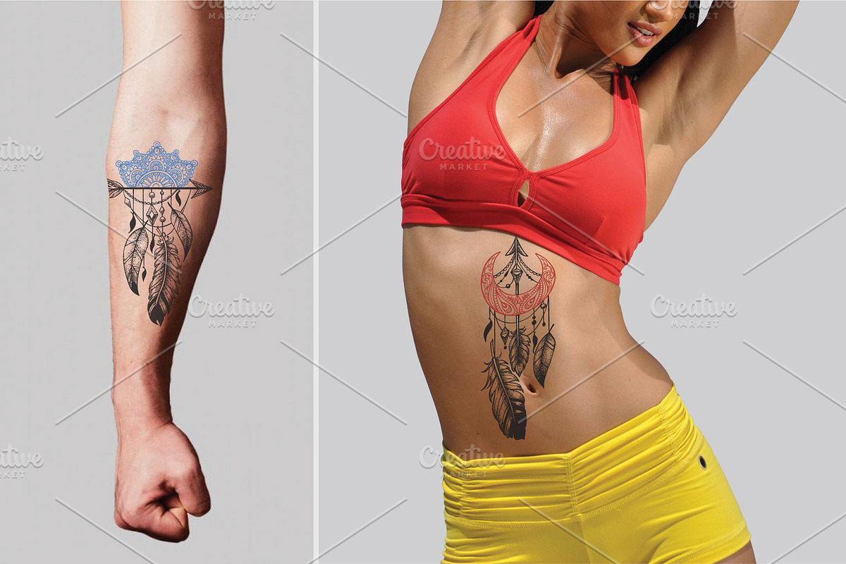 Dotwork feathers. Tattoo collection, an Illustration by Astarta (Photo 5 of 6)