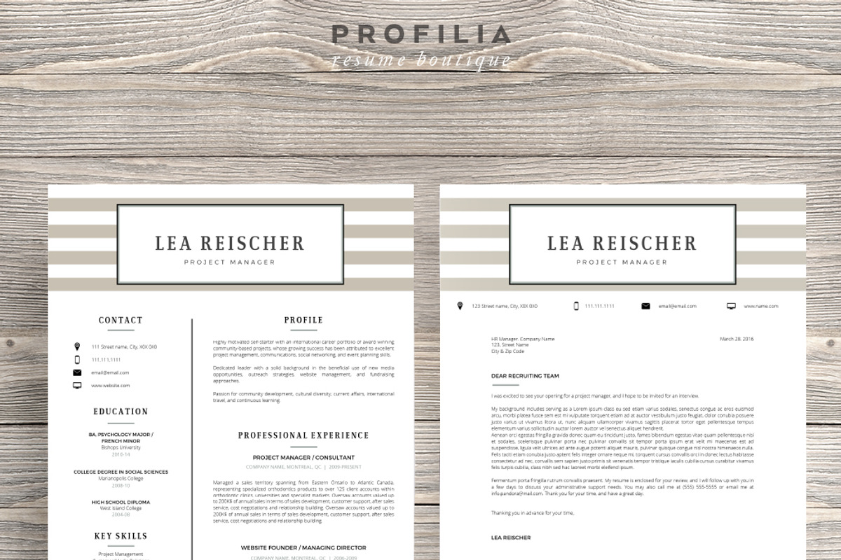 Word Resume & Cover letter Template, a Resume Template by Profilia Resume Boutique (Photo 3 of 6)