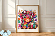 Preppy Highland Cow PNG, a Seasonal Illustration by Daily.Designs (Thumbnail 5 of 5)