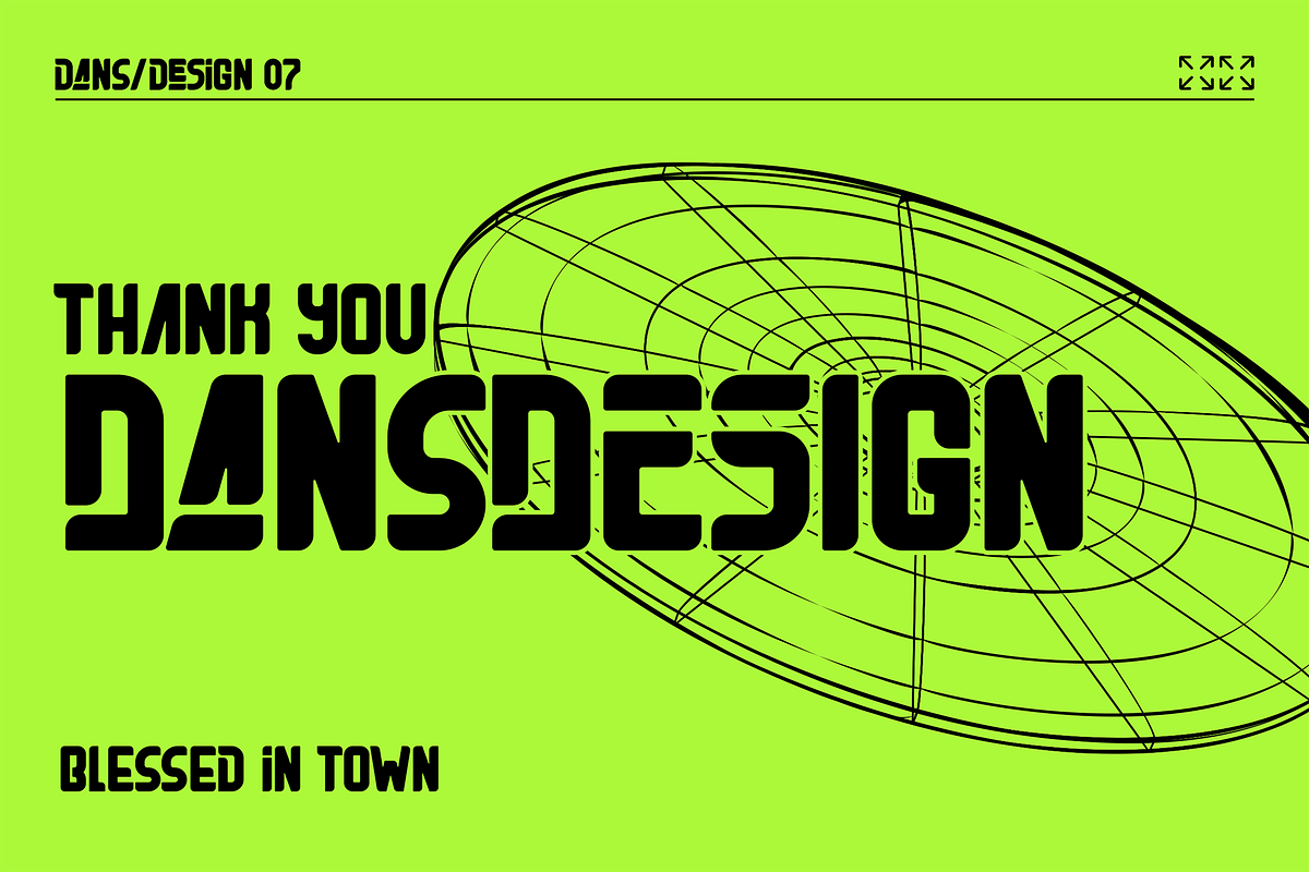 Subotica Futuristic Y2k Display Font, a Sans Serif Font by dansdesign (Photo 10 of 10)