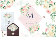 Blush Florals & Greenery Leaves, a Decorative Illustration by Momo Studio (Thumbnail 1 of 15)