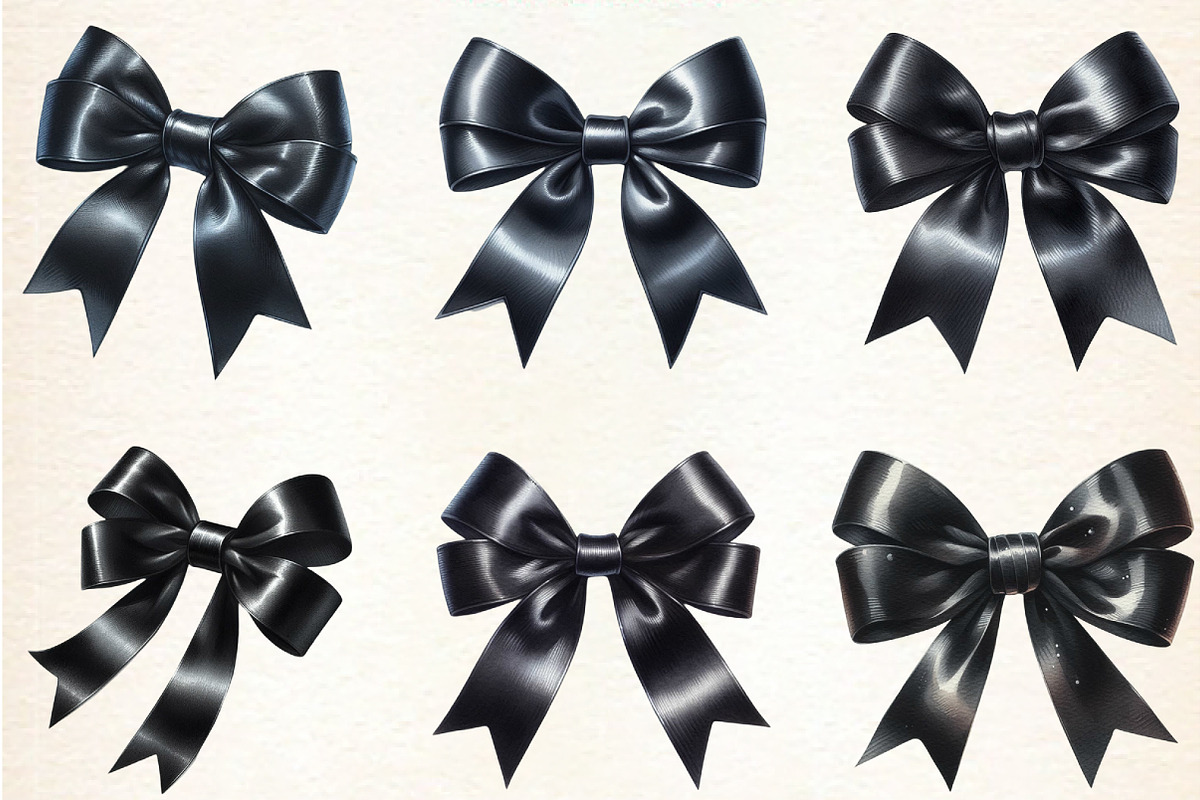 Black Bow Clipart Bundle, an Illustration by DreamArtGraphic (Photo 4 of 4)