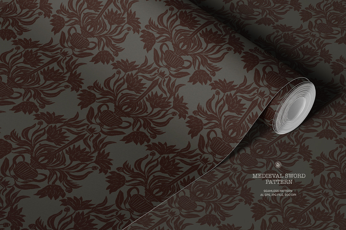 Medieval Sword Wallpaper, a Wallpaper Graphic by Bloomart Studio (Photo 2 of 6)