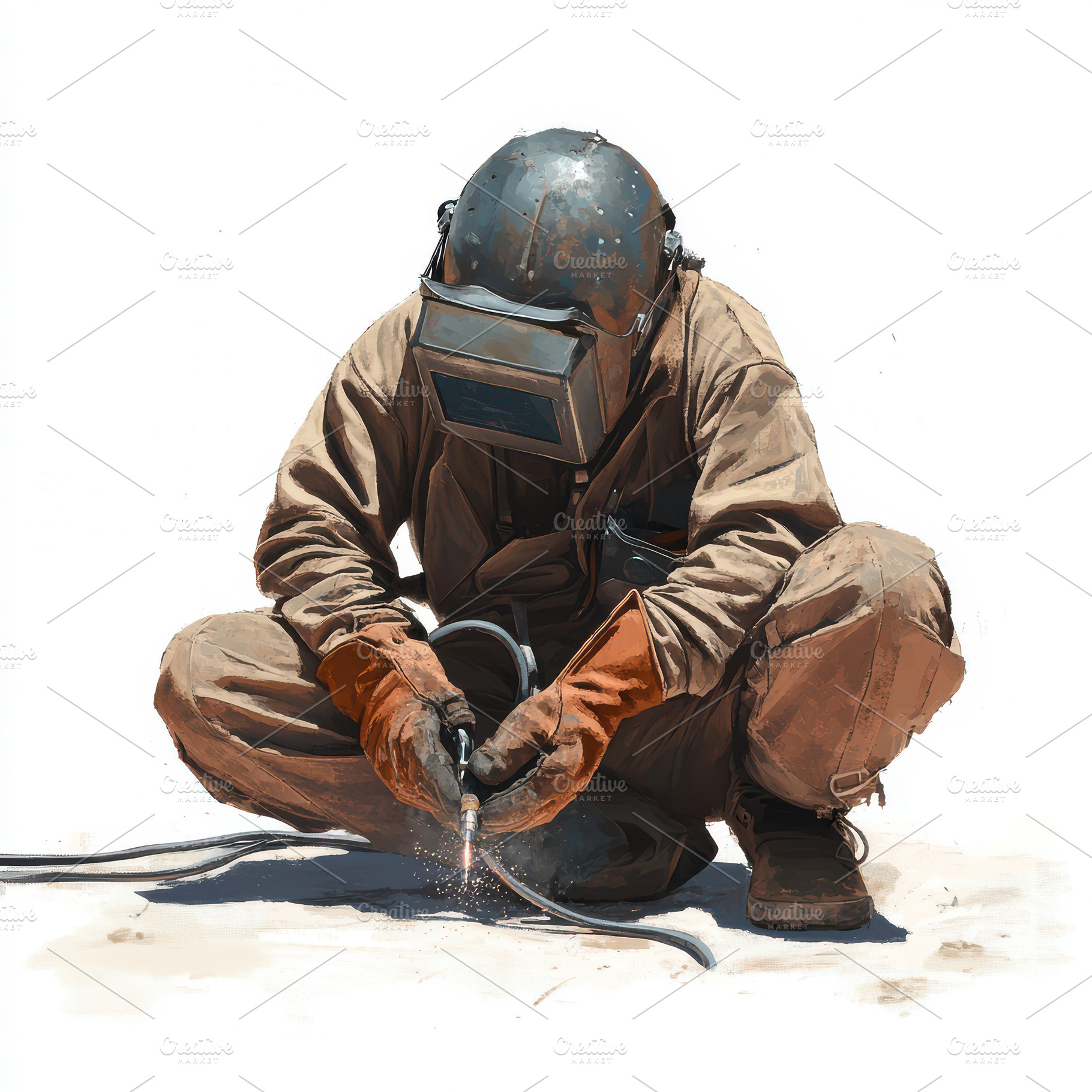 Welder in Protective Gear Working on, a Food & Drink Photo by Pixeness Studio