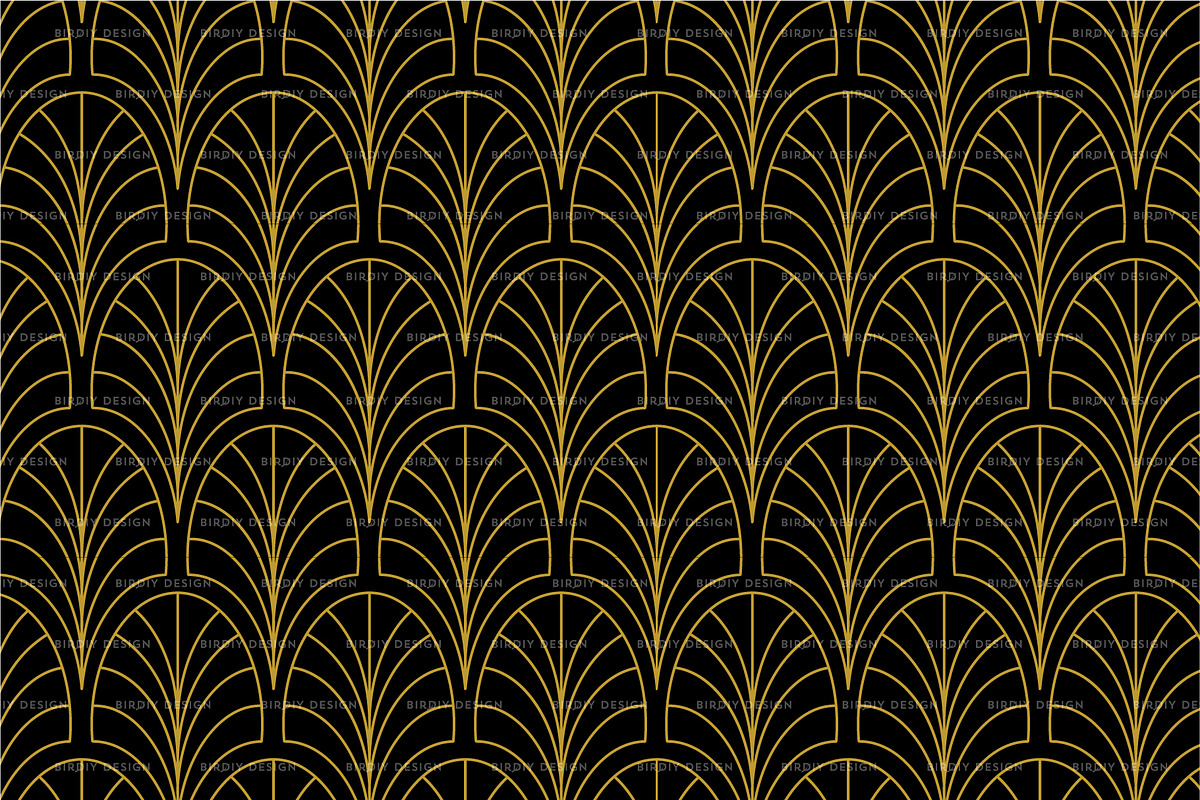 Art Deco Graphics & Patterns set, an Object Graphic by BirDIY Design (Photo 7 of 10)