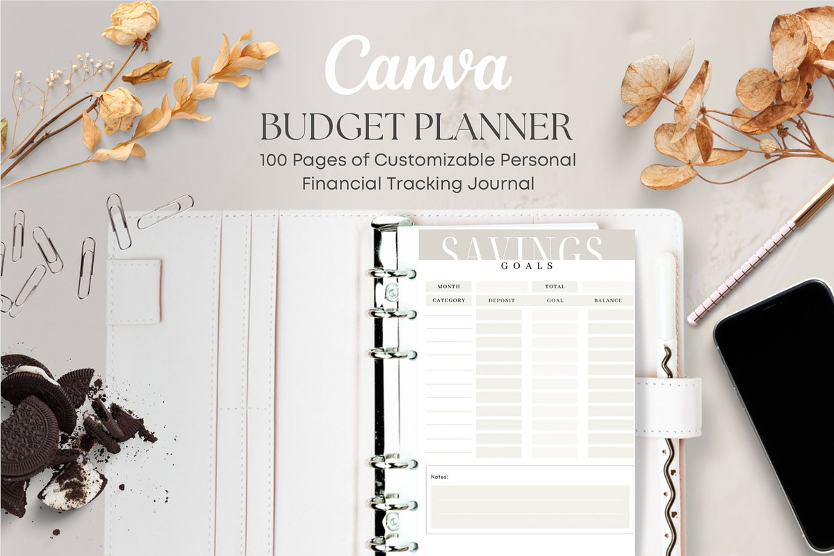 2022 budget planner template in canva