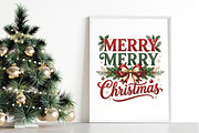 Merry Merry Christmas Sublimation, a Seasonal Illustration by DreamPrint404 (Thumbnail 5 of 6)