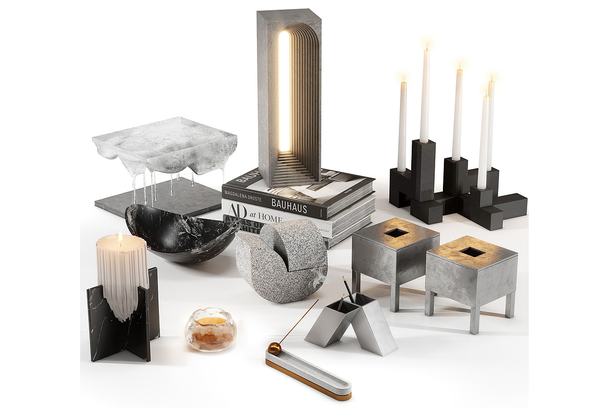 Decorative table set 1, an Object 3D Model by Archidizer (Photo 1 of 6)