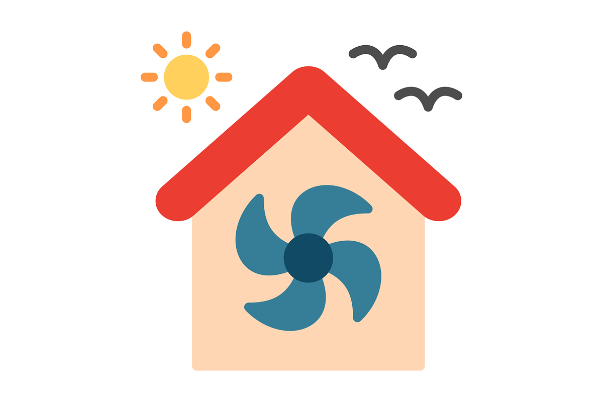 House Ventilation Flat Icon, a Duotone Icon by Pexelpy (Photo 2 of 2)
