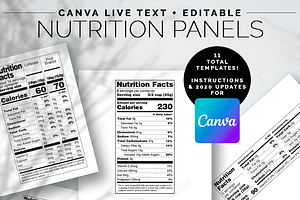Canva Nutrition Facts Panel Template