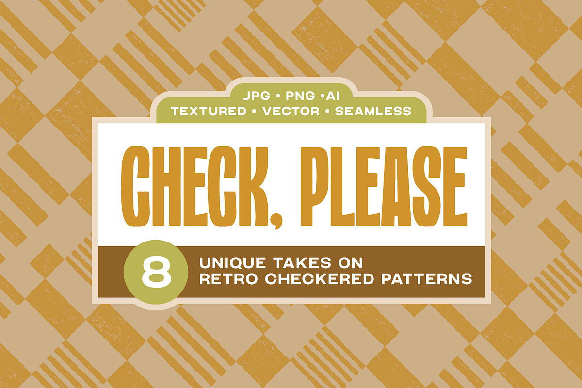 Check Please Modern Retro Patterns, a Pattern Graphic by Anugraha Design (Photo 1 of 8)