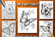 Butterfly Coloring Book for Adults, an Animal Illustration by Design Home (Thumbnail 5 of 7)