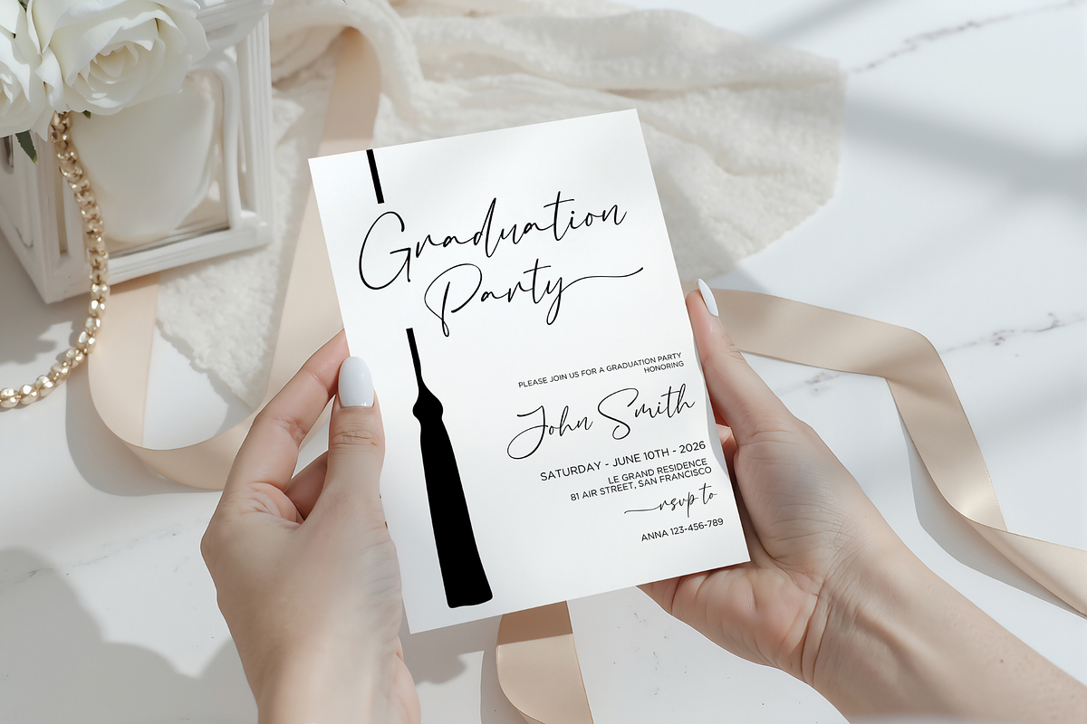 Elegant Guy High School Graduation, an Invitation Template by Digital_Mind (Photo 3 of 3)