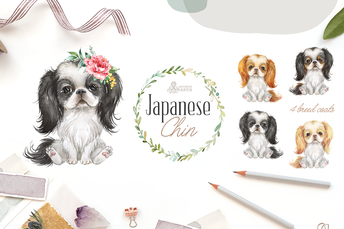 Puppy Paws 4. Watercolor Collection, an Illustration by OctopusArtis (Photo 7 of 11)
